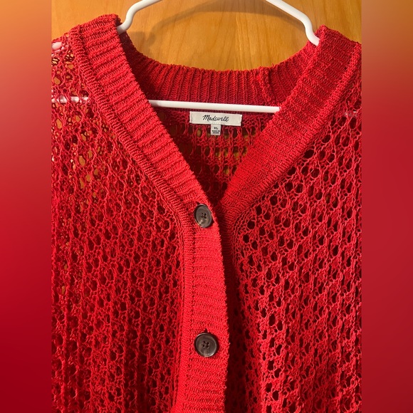 Madewell Open-Stitch V-Neck Cardigan - Picture 3 of 8